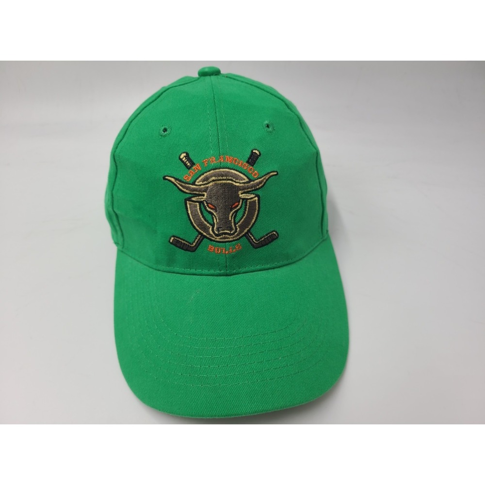 San Francisco Bulls Miller Lite Adjustable Hat Cap SGA Defunct ECHL Hockey Green